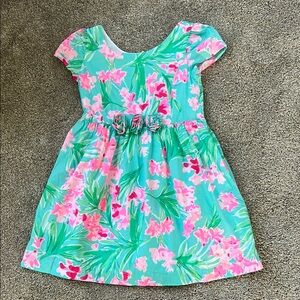 Lilly Pulitzer Girls 14 Momoa Dress Aqua Isn’t She Lovely $108